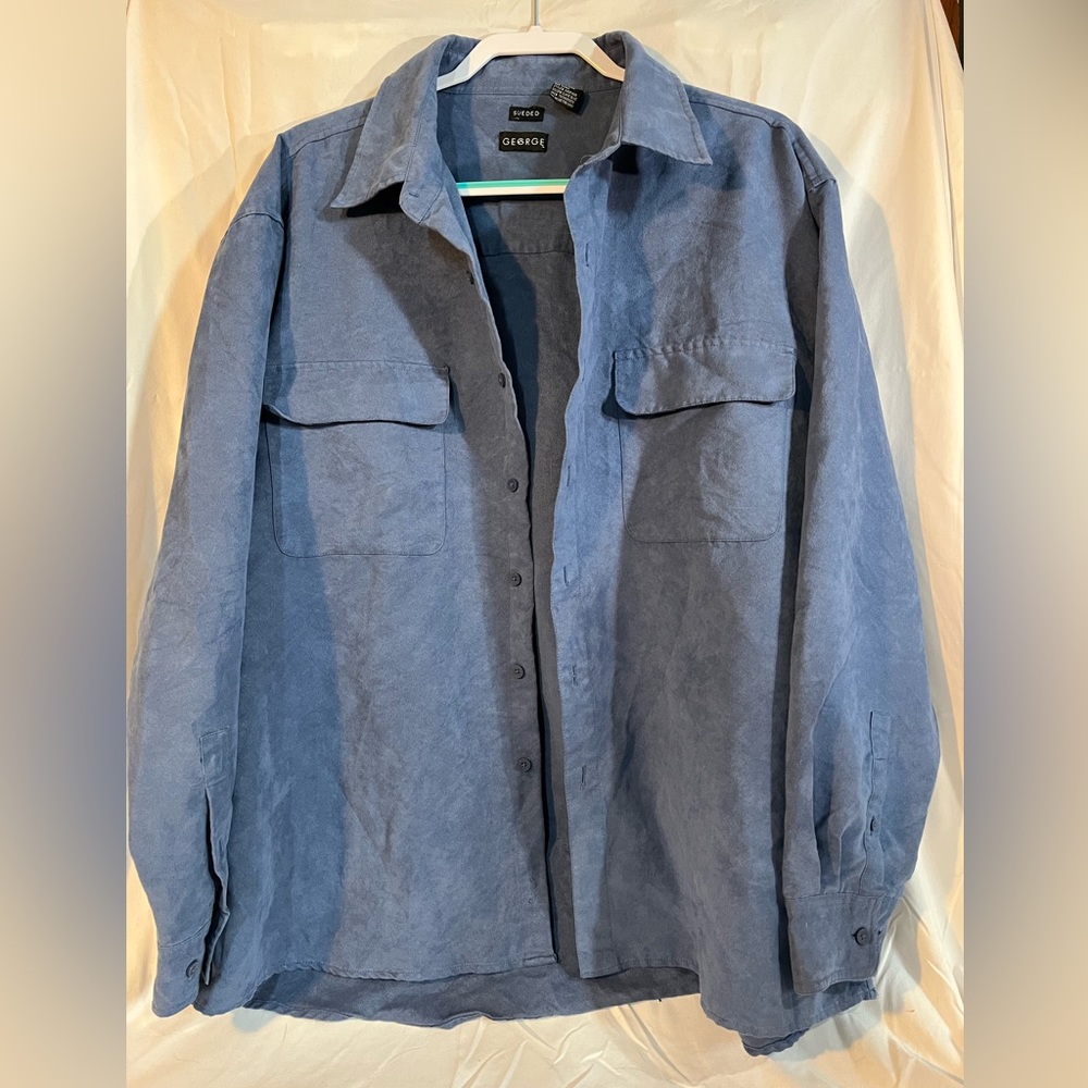 Suede Button Down